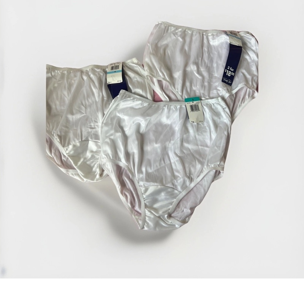 Nwt Lot Of 3 S.white Vanity Fair Brief Panties Sz 5 Woman's